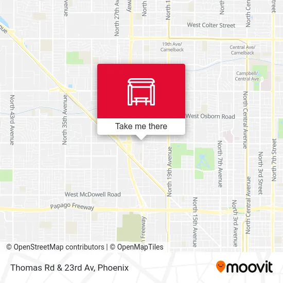 Thomas Rd & 23rd Av map