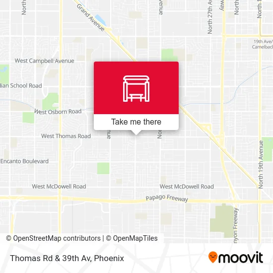 Thomas Rd & 39th Av map