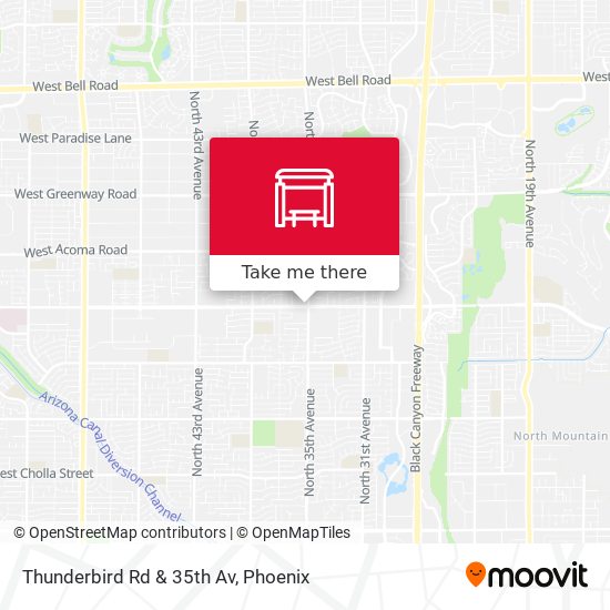 Mapa de Thunderbird Rd & 35th Av
