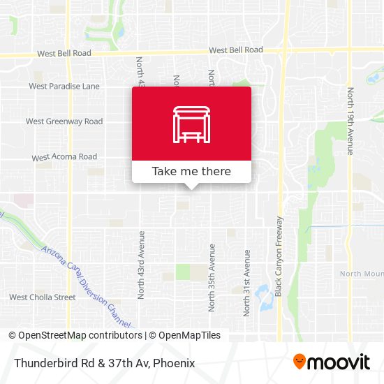 Thunderbird Rd & 37th Av map
