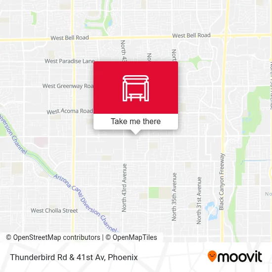 Thunderbird Rd & 41st Av map