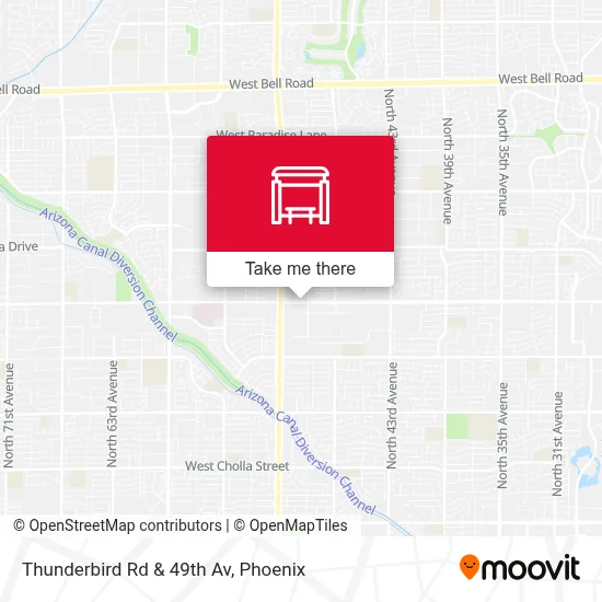 Thunderbird Rd & 49th Av map