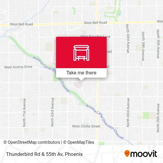 Thunderbird Rd & 55th Av map