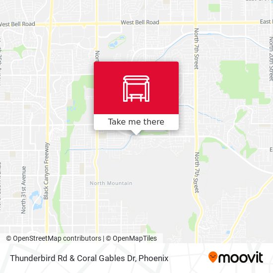 Thunderbird Rd & Coral Gables Dr map