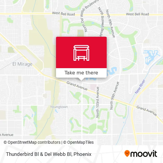 Mapa de Thunderbird Bl & Del Webb Bl