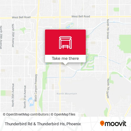 Thunderbird Rd & Thunderbird Hs map
