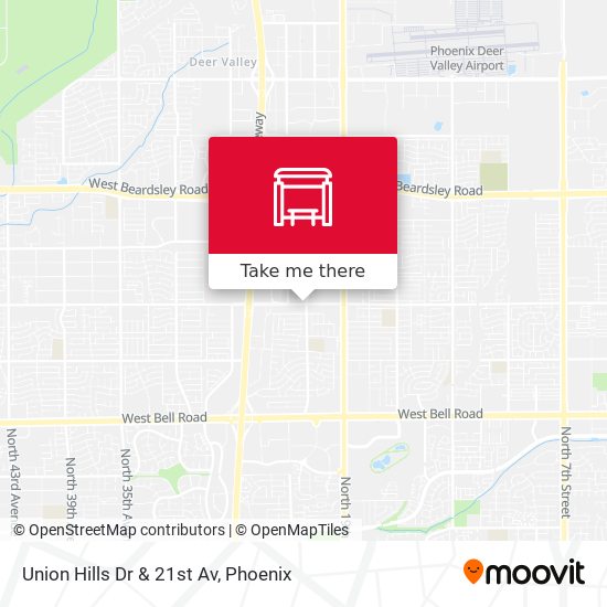 Mapa de Union Hills Dr & 21st Av