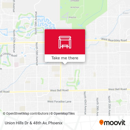 Union Hills Dr & 48th Av map