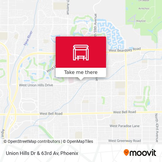 Union Hills Dr & 63rd Av map