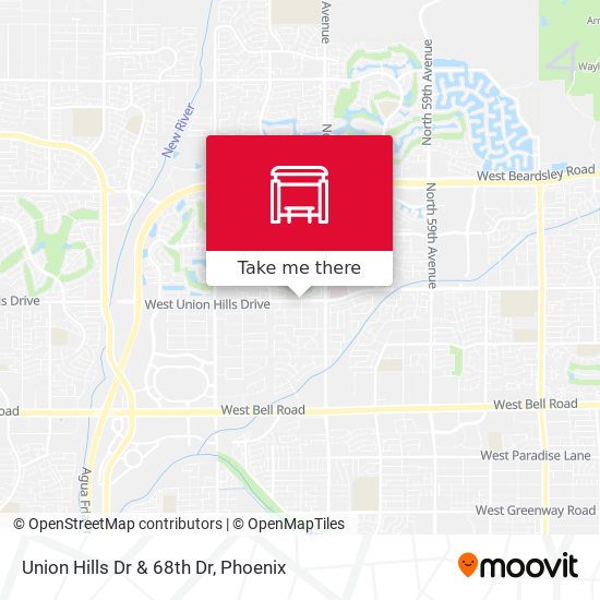 Union Hills Dr & 68th Dr map