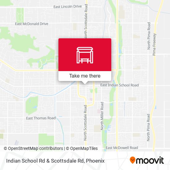 Mapa de Indian School Rd & Scottsdale Rd