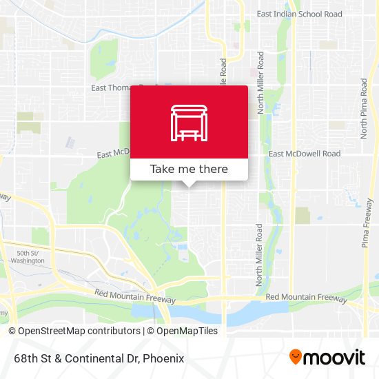 68th St & Continental Dr map