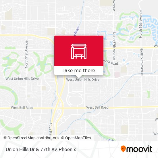 Union Hills Dr & 77th Av map