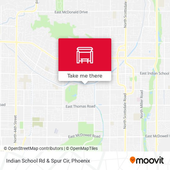 Indian School Rd & Spur Cir map