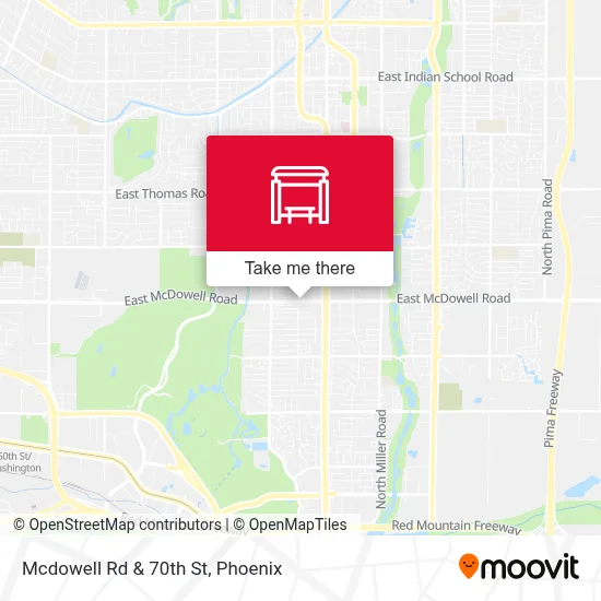 Mcdowell Rd & 70th St map