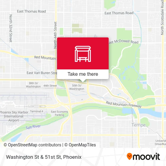 Washington St & 51st St map