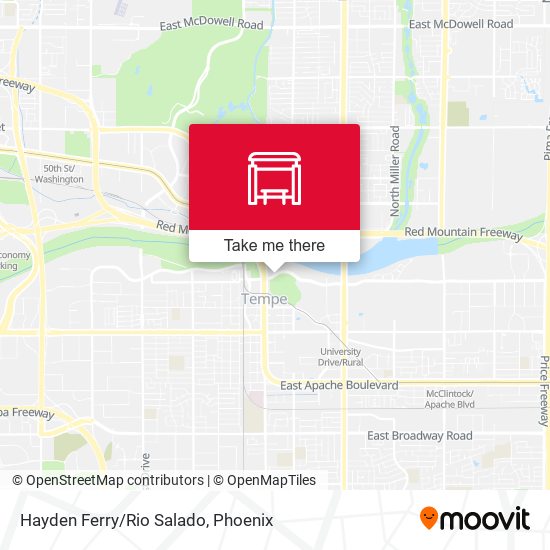 Hayden Ferry/Rio Salado map