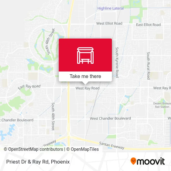 Priest Dr & Ray Rd map