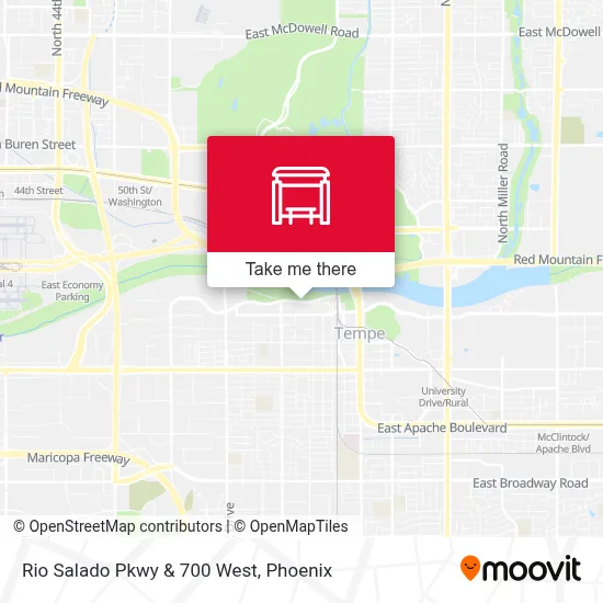 Rio Salado Pkwy & 700 West map