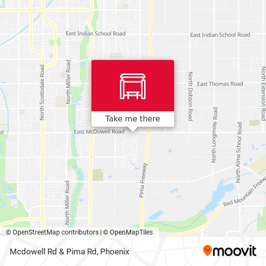Mcdowell Rd & Pima Rd map