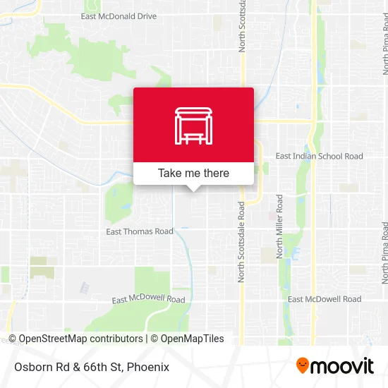 Osborn Rd & 66th St map