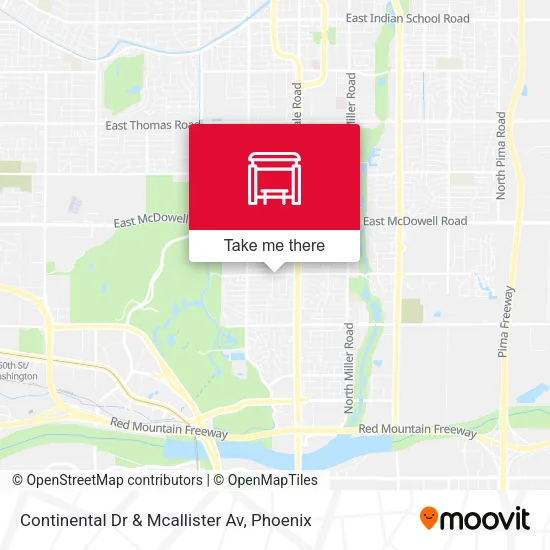 Continental Dr & Mcallister Av map