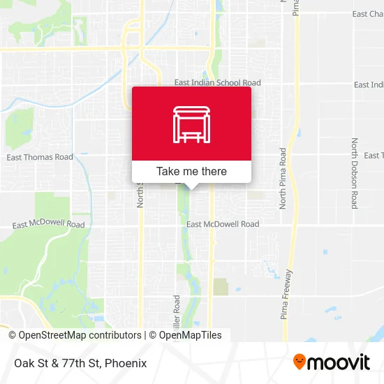 Oak St & 77th St map