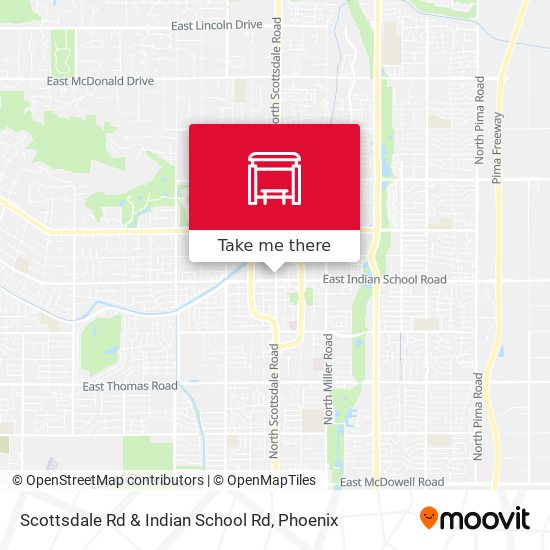Scottsdale Rd & Indian School Rd map