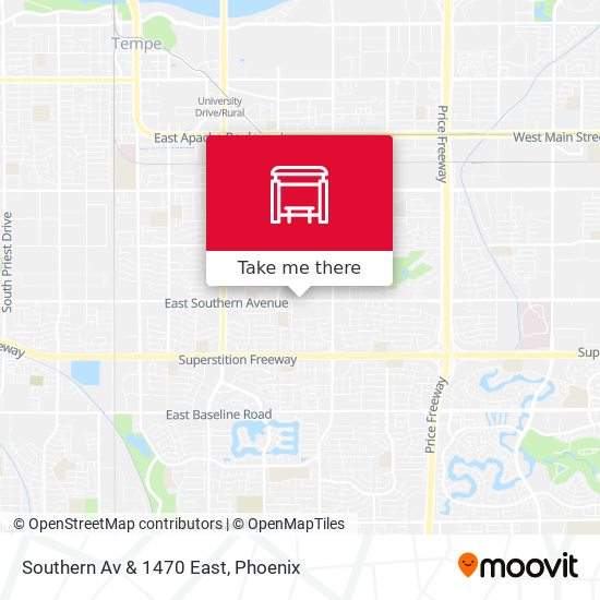 Mapa de Southern Av & 1470 East