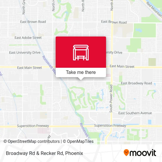 Broadway Rd & Recker Rd map