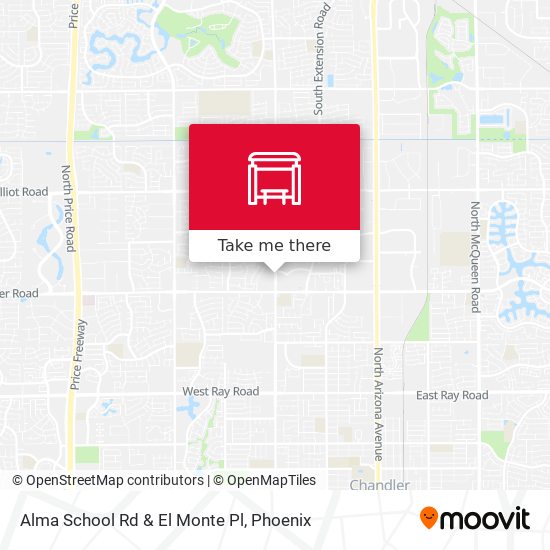 Alma School Rd & El Monte Pl map