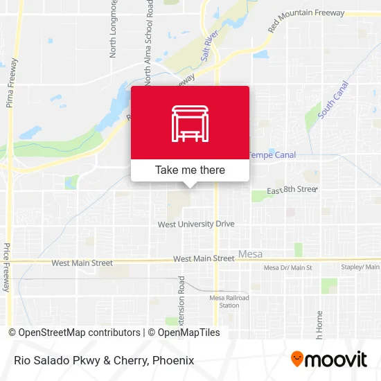 Rio Salado Pkwy & Cherry map
