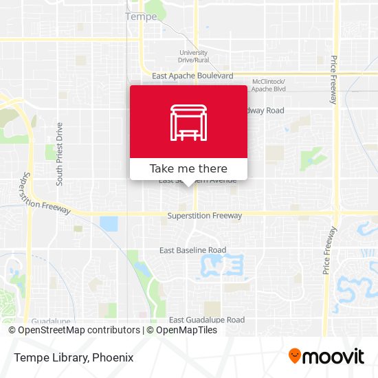 Tempe Library map