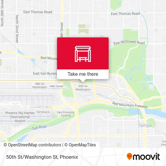 50th St/Washington St map