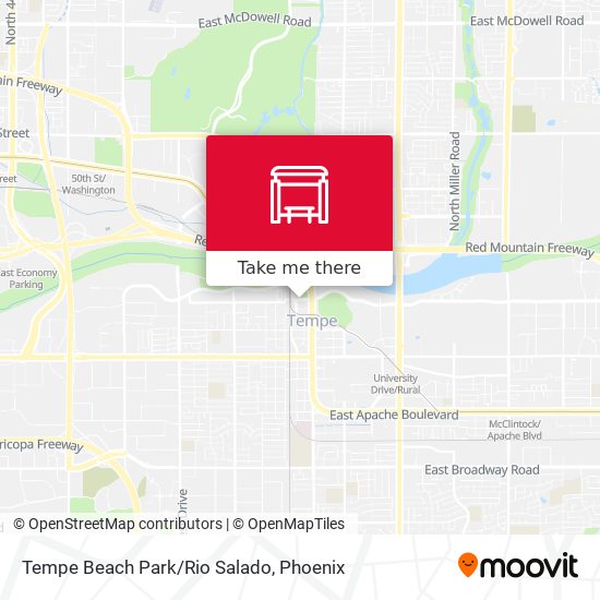 Tempe Beach Park/Rio Salado map