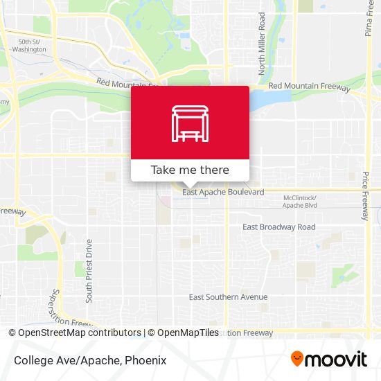 College Ave/Apache map