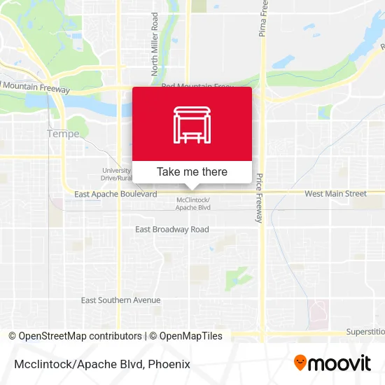 Mapa de Mcclintock/Apache Blvd