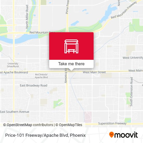 Mapa de Price-101 Freeway/Apache Blvd