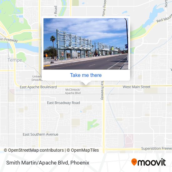 Smith Martin/Apache Blvd map