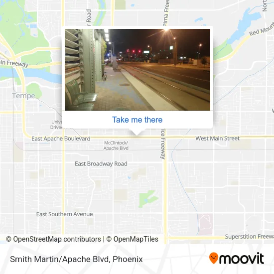 Smith Martin/Apache Blvd map