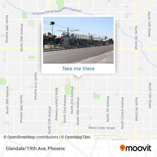 Glendale/19th Ave map