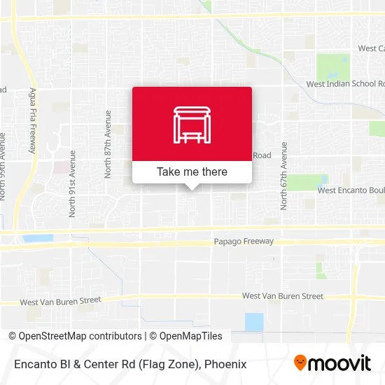 Encanto Bl & Center Rd (Flag Zone) map