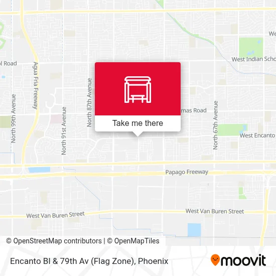 Encanto Bl & 79th Av (Flag Zone) map