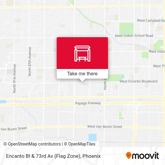 Encanto Bl & 73rd Av (Flag Zone) map