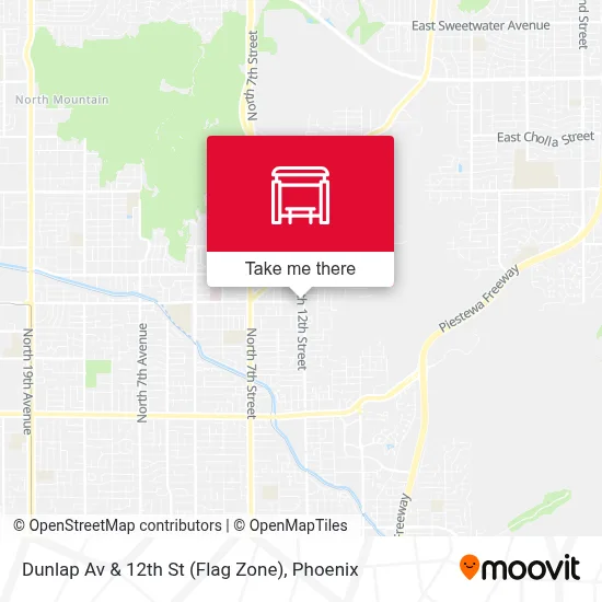 Dunlap Av & 12th St (Flag Zone) map