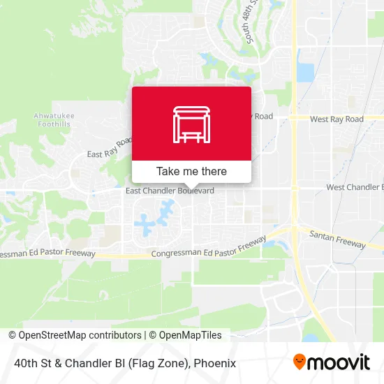 40th St & Chandler Bl (Flag Zone) map