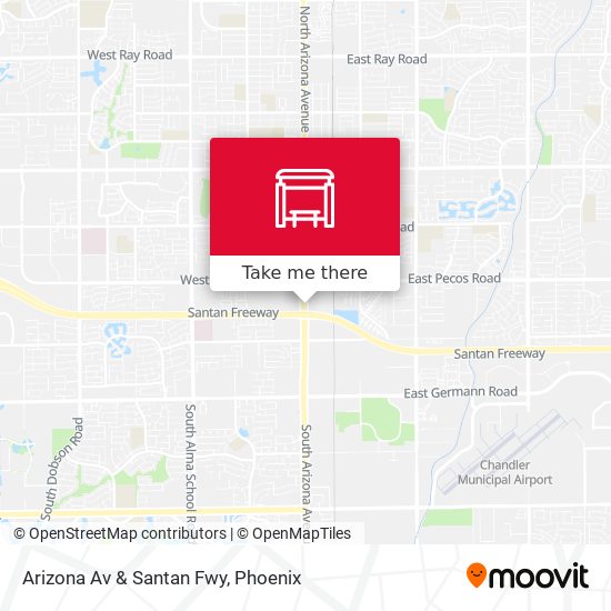 Mapa de Arizona Av & Santan Fwy