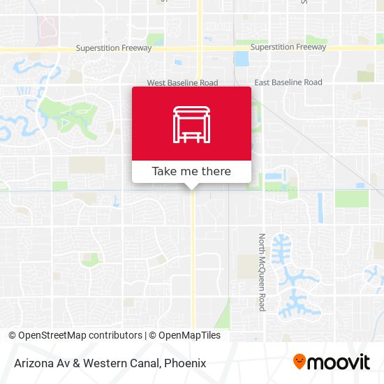 Arizona Av & Western Canal map