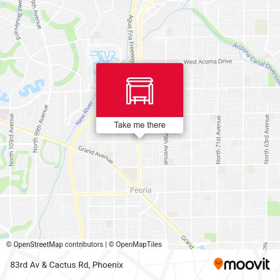 83rd Av & Cactus Rd map