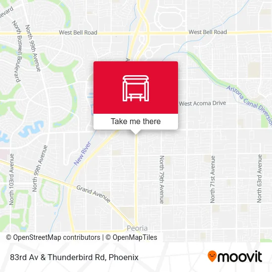 83rd Av & Thunderbird Rd map